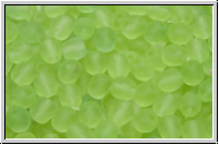 B�hm. Glasschliffperle, feuerpol., 4mm, chrysolite, lt., trans., matte, 50 Stk.