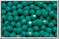 B�hm. Glasschliffperle, feuerpol., 4mm, turquoise, persian, op., 50 Stk.