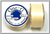 TOHO OneG Beading-Thread F�delgarn, cream, 1 Spule
