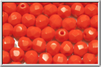 B�hm. Glasschliffperle, feuerpol., 6mm, orange, op., 25 Stk.