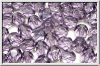 B�hm. Glasschliffperle, feuerpol., 6mm, lila, trans., 25 Stk.
