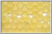 B�hm. Glasschliffperle, feuerpol., 5mm, jonquille, trans., matte, 25 Stk.