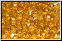B�hm. Glasschliffperle, feuerpol., 5mm, topaz, trans., 25 Stk.