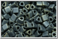 TG-11-0612, TOHO Triangles, 11/0, hematite, met., matte, 10g
