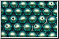 b�hm. Glaswachsperlen, 6mm, teal, shiny, 20 Stk.