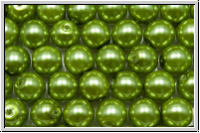 b�hm. Glaswachsperlen, 6mm, green apple, shiny, 20 Stk.