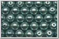 b�hm. Glaswachsperlen, 6mm, light blue, shiny, 20 Stk.