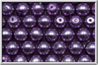 b�hm. Glaswachsperlen, 6mm, deep lilac, shiny, 20 Stk.