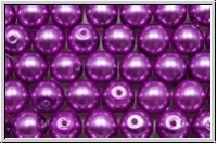 b�hm. Glaswachsperlen, 6mm, deep magenta, shiny, 20 Stk.