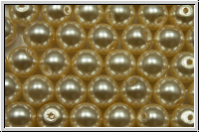 b�hm. Glaswachsperlen, 6mm, cream, shiny, 20 Stk.