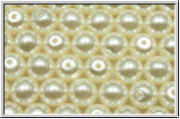 b�hm. Glaswachsperlen, 6mm, bright white, shiny, 20 Stk.