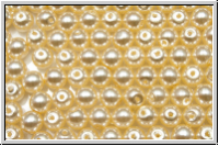 b�hm. Glaswachsperlen, 4mm, cream, shiny, 50 Stk.