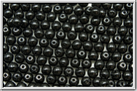 b�hm. Glaswachsperlen, 3mm, black, shiny, 50 Stk.