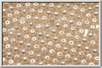 b�hm. Glaswachsperlen, 3mm, beige, shiny, 50 Stk.