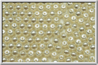 b�hm. Glaswachsperlen, 3mm, bright white, shiny, 50 Stk.