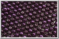b�hm. Glaswachsperlen, 3mm, purple, shiny, 50 Stk.