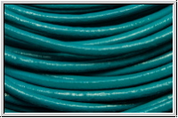 Lederband, 2mm, rund, turquoise, Rind, 1m