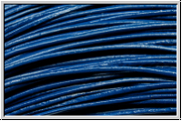 Lederband, 1mm, rund, blue, Rind, 1m