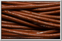 Lederband, 2mm, rund, chocolate, Rind, 1m