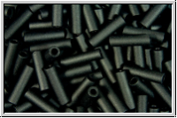 MBU-2-0401f, MIYUKI Bugles, Nr. 2 (6mm), black, op., matte, 10 g
