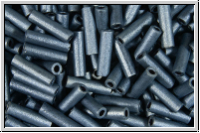 MBU-2-2001, MIYUKI Bugles, Nr. 2 (6mm), hematite, met., matte, 10 g