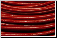 Lederband, 2mm, rund, red, Rind, 1m