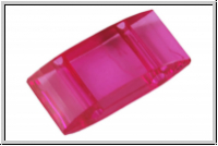 Tr�gerperle, 2-Loch, Acryl, 17x9mm, pink, 20 Stk.
