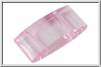 Tr�gerperle, 2-Loch, Acryl, 17x9mm, rose, 20 Stk.