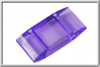 Tr�gerperle, 2-Loch, Acryl, 17x9mm, violet, 20 Stk.