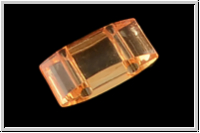 Tr�gerperle, 2-Loch, Acryl, 17x9mm, orange, 20 Stk.