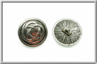 Knopf "Gotik", 17mm, antiksilberfb., Tibetsilber, 1 Stk.