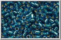 DBM0149, MIYUKI Delica, 10/0, aquamarine, trans., silver-ld., 5g