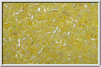 DB0053, MIYUKI Delica, 11/0, crystal, trans., pale yellow-ld., AB, 5g