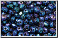 b�hm. Schliffperle, Donut, 2x3mm, blue, met., iris., 30 Stk.