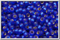 RR-11-0020f, MIYUKI Rocailles, 11/0, cobalt, trans., silver-ld., matte, 10g