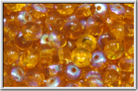 b�hm. Schliffperle, Donut, 3x5mm, topaz, lt., trans., AB, 30 Stk.