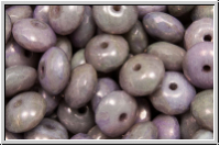 b�hm. Schliffperle, Donut, 4x6mm, white, alabaster, vega luster, 20 Stk.