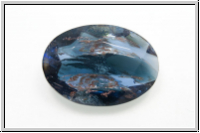 Cabochon, 25x18mm, montana/silver/crystal, Glas, 1 Stk.