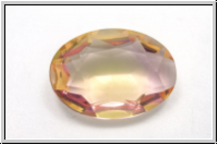Cabochon, 25x18mm, rose, lt., trans., Glas, 1 Stk.