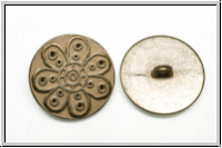 Knopf "Blume", 22mm, silberwei�, Metall, 1 Stk.