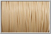 Polyesterkordel, gewachst, 1mm, ecr�, Preis/m
