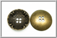 Knopf "Obstschale", 23mm, antikmessingfb., Metall, 1 Stk.