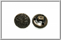 Knopf "P�nktchenspirale", 15mm, antikmessingfb., Metall, 1 Stk.
