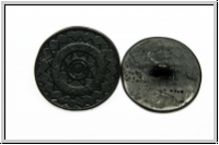 Knopf "Vikings", 22mm, schwarz, Metall, 1 Stk.