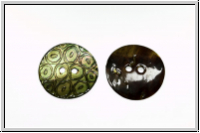 Knopf "Organic", 22mm, green, Perlmutt, 1 Stk.