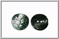 Knopf "Organic", 22mm, turquoise, Perlmutt, 1 Stk.