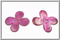 Knopf "Flower", 23mm, pink, Perlmutt, 1 Stk.