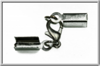 Crimpenden, 3mm, silberfb., Eisen, mit Karabiner, 1 Stk.