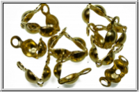 Quetschkalotten, 4mm, feste �se, goldfb., Eisen, 10 Stk.