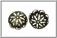 Perlenkappe "Leyla", 20x11mm, antikmessingfb., Messing (stamping), 2 Stk.